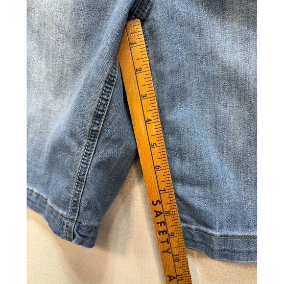 Christopher & Banks Womens Denim Shorts Size 8 Blue Jeans Emblemished - Picture 8 of 12